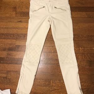 Anthropologie pilcro off white embroidered denim